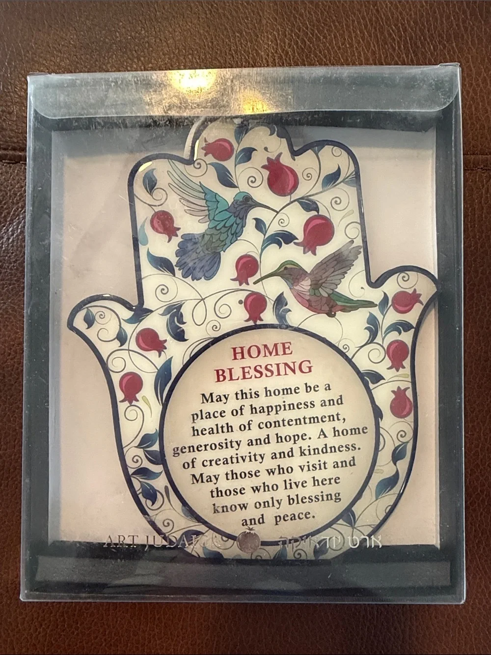 Home Blessing Hamsa Wall Decor in Cream, Blue and Red - Unbranded